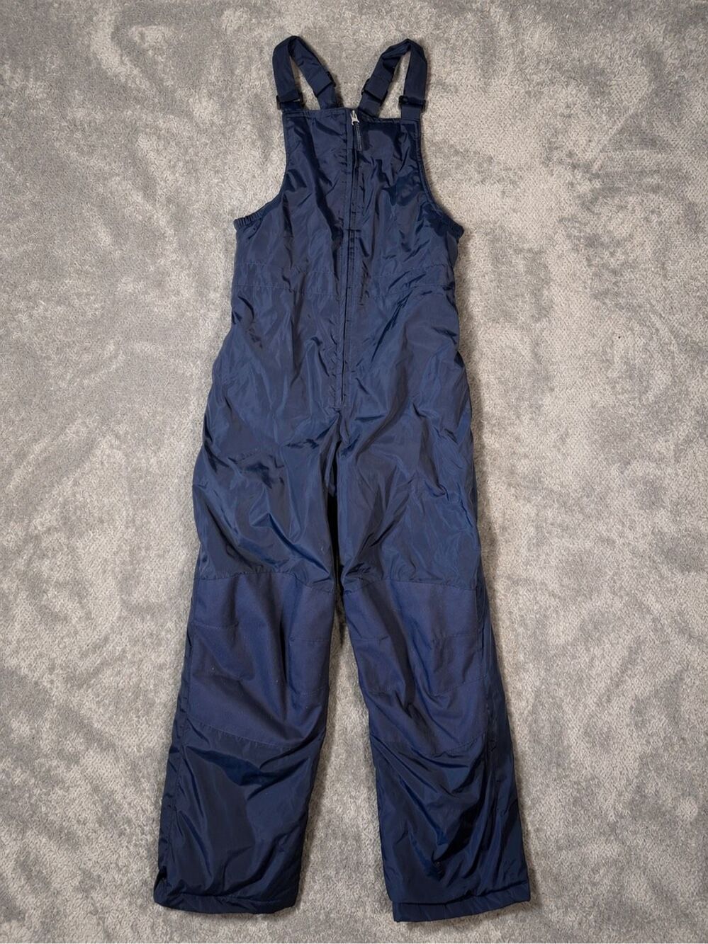 Lands’ End Kids Snow Bib Overalls Size 12 Navy Insulated Ski Snow Pants